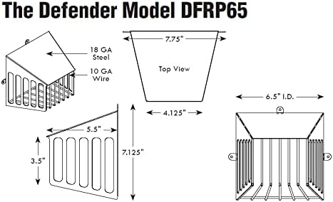 Bathroom & Dryer Vent Pest Guard/Helps Keep Rodents & Birds Out/Bathroom and Dryer Vent Cover Outside/Bird Guard Vent Covers/Dryer Vent Screen Outside/Defender Access + DFR65 / 6.5" White