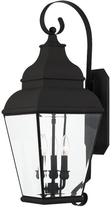 Livex Lighting Exeter 3 - Light Wall Light in  Black