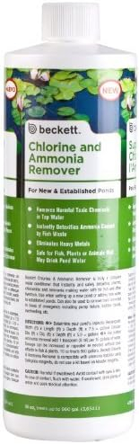 Beckett Chlorine, Chloramine and Ammonia Remover Water Treatment, Heavy Metal Neutralizer For Ponds, Water Gardens, 16 oz