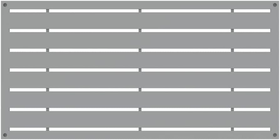 Boardwalk Gray Polypropylene Decorative Screen Panel, 2-ft x 4-ft