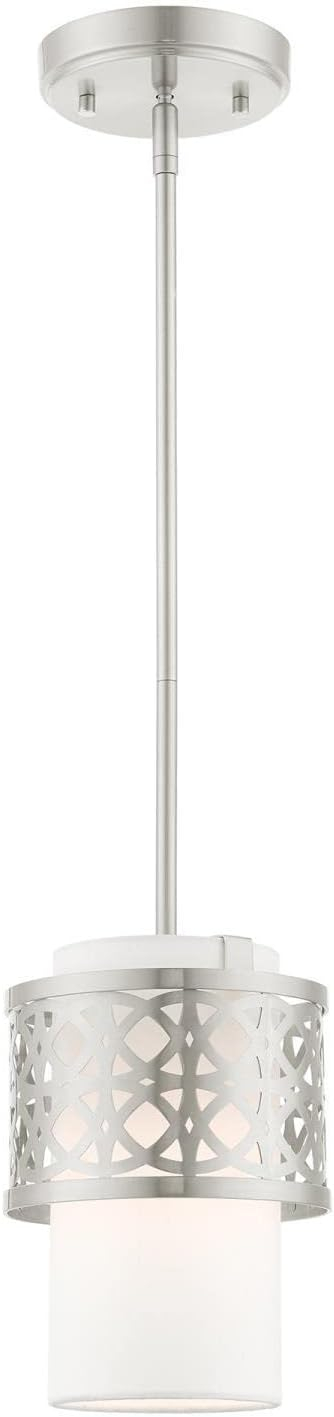 Livex Lighting Calinda 1 - Light Pendant in  Brushed Nickel
