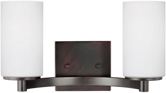 Generation Lighting 4439102EN3-710 Hettinger Two - Light Wall/Bath Vanity Style Fixture, Bronze