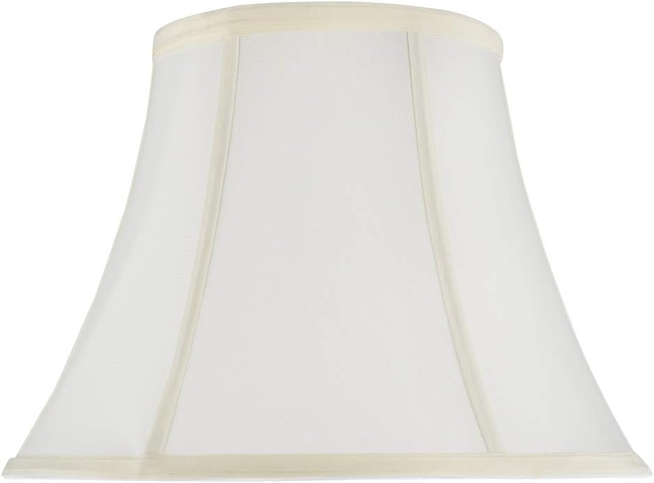 Aspen Creative 70216-21 One-Light Plug-In Swag Pendant Light Conversion Kit with Transitional Bell Fabric Lamp Shade, Off White, 13" width