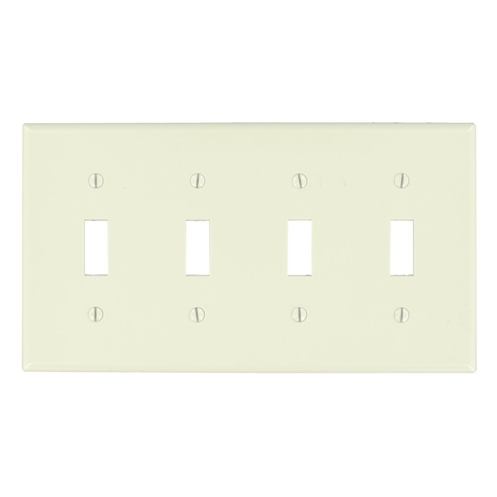 Leviton No Subject 4 - Gang Toggle Light Switch Standard Wall Plate