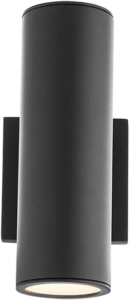 Black Acrylic Double LED Outdoor Wall Sconce
