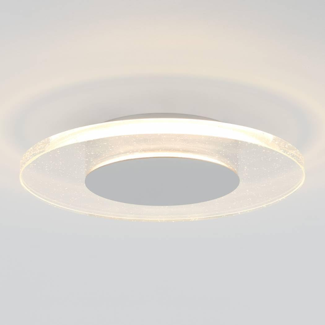 Artika Essence Disk 13 in. Chrome Modern LED Flush Mount Ceiling Light