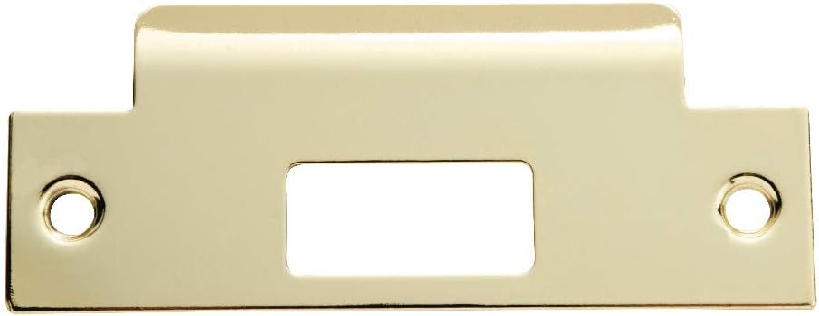 Polished Brass Large Lip Door Strike Plate for Interior Doors