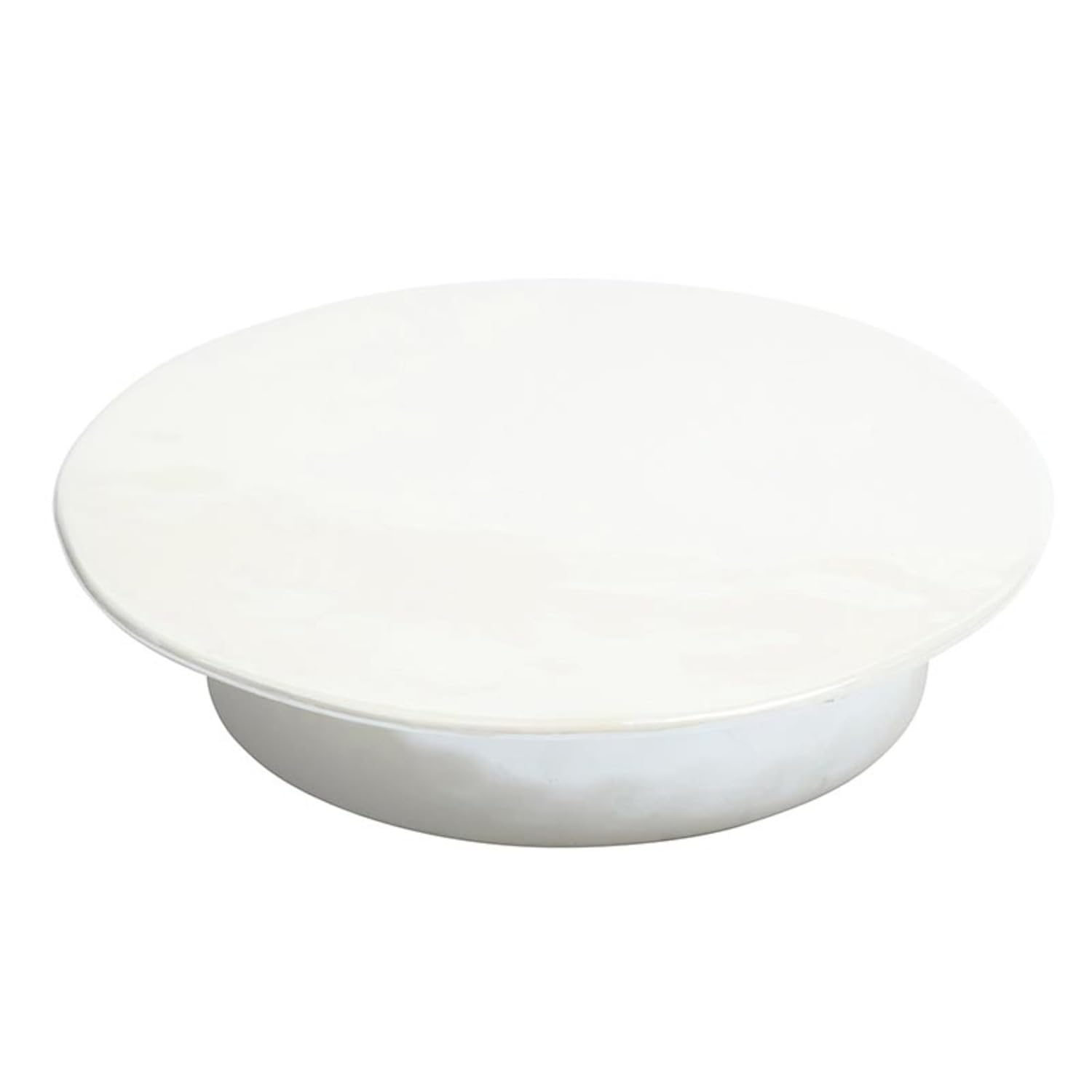 Santa Barbara Design Studio Ceramic Cake Stand Luster Dessert Display Riser, 11" Diameter x 2" H, White
