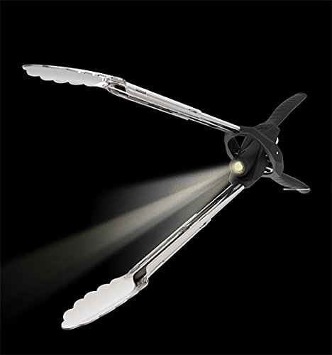 Stainless Steel Illuminating Grill Tongs with LED Light