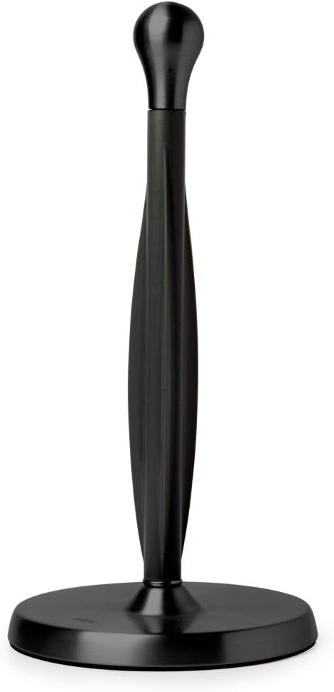 Umbra Tug Paper Towel Holder with Weighted Base, 13.5 Inch, Black