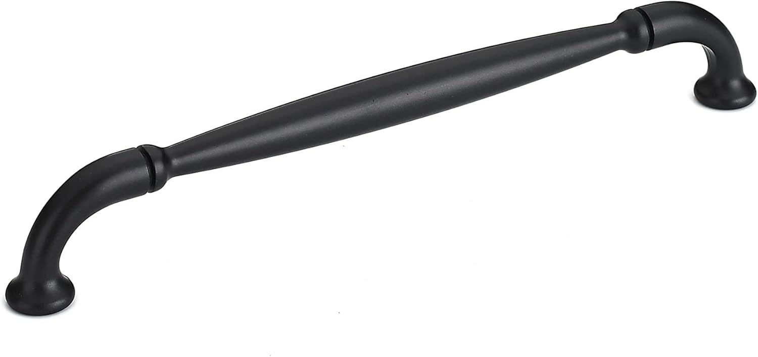 Richelieu Hardware BP23737192906 Hudson Collection 7 9/16-inch (192 mm) Center-to-Center Anthracite Traditional Curved Cabinet and Drawer Pull Handle for Kitchen, Bathroom, and Furniture