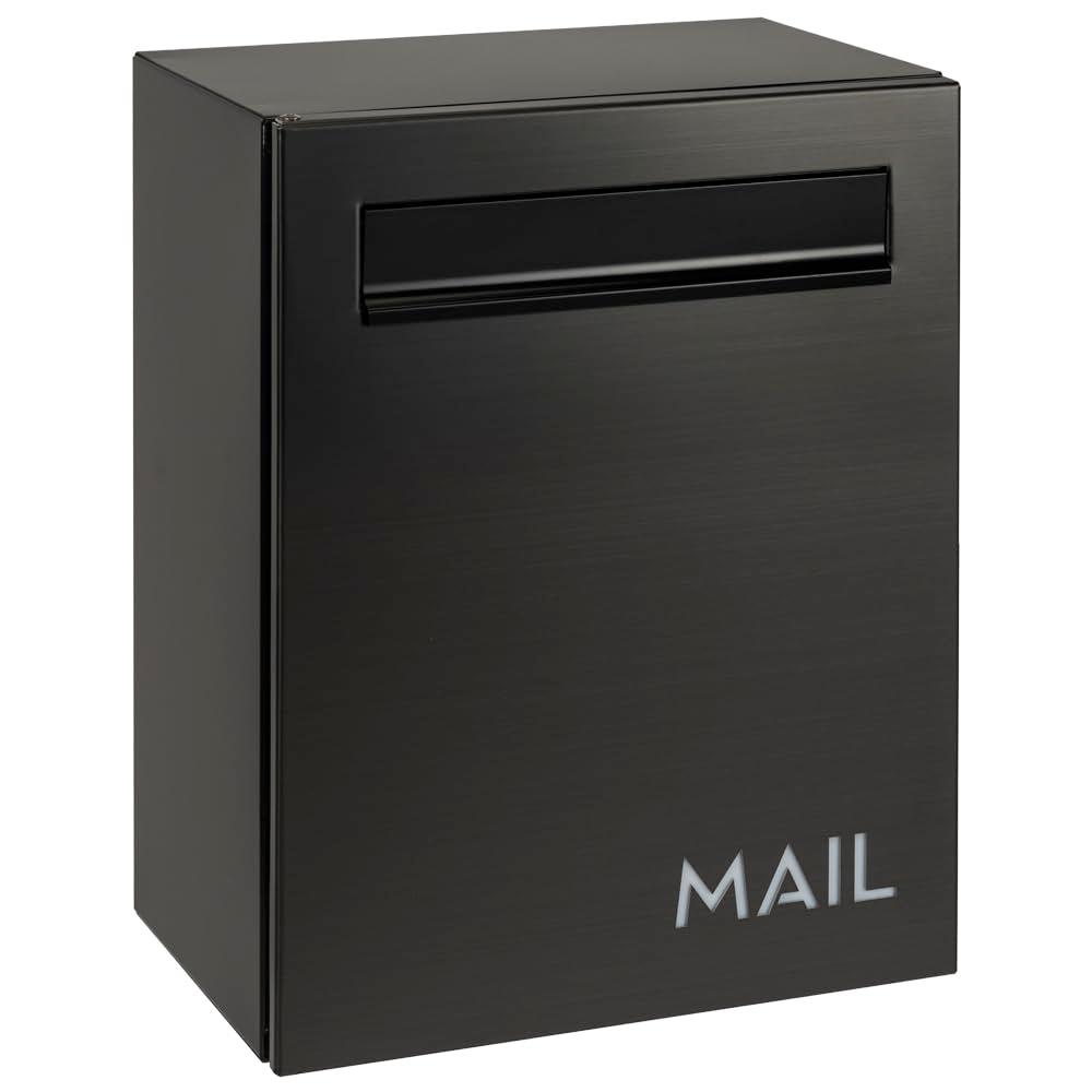 Wall-Mounted Modern Locking Mailbox from Bailey Boxes: Enhance Your Home with The Franklin - 15.75" H x 11.75" W x 7.5" D. Elevate Your Space with This Stylish and Secure Addition.