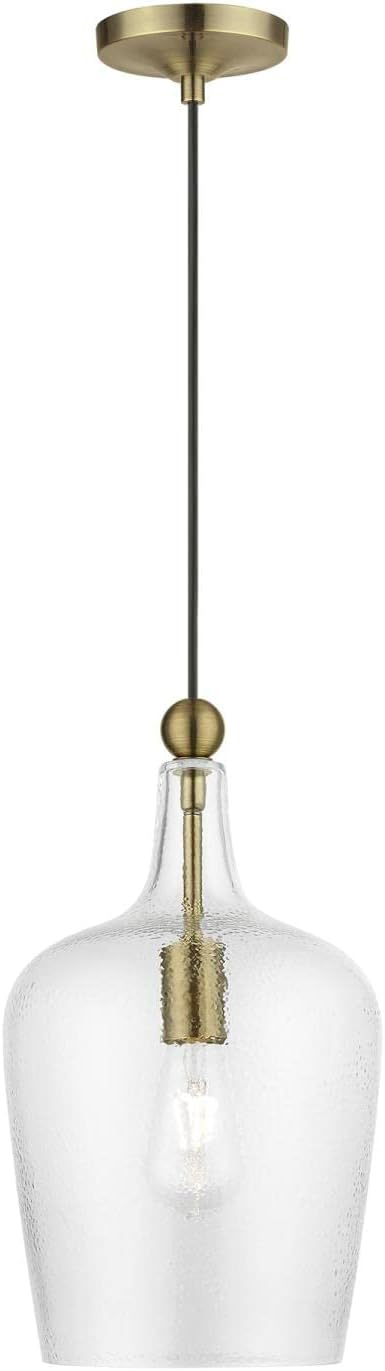 Livex Lighting Avery 1 - Light Pendant in  Antique Brass