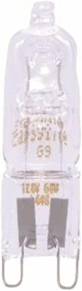 Sylvania Capsylite Halogen Lamp, T12, 40 Watt, 120 Volts, G9 Bipin, Clear, Tungsten, Single End