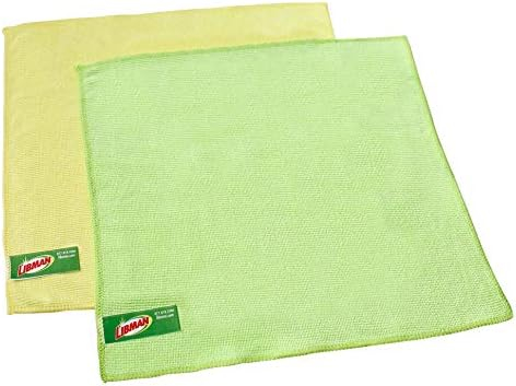 Premium Yellow and Green Microfiber Kitchen Cleaning Cloths, 11.8" x 11.8"