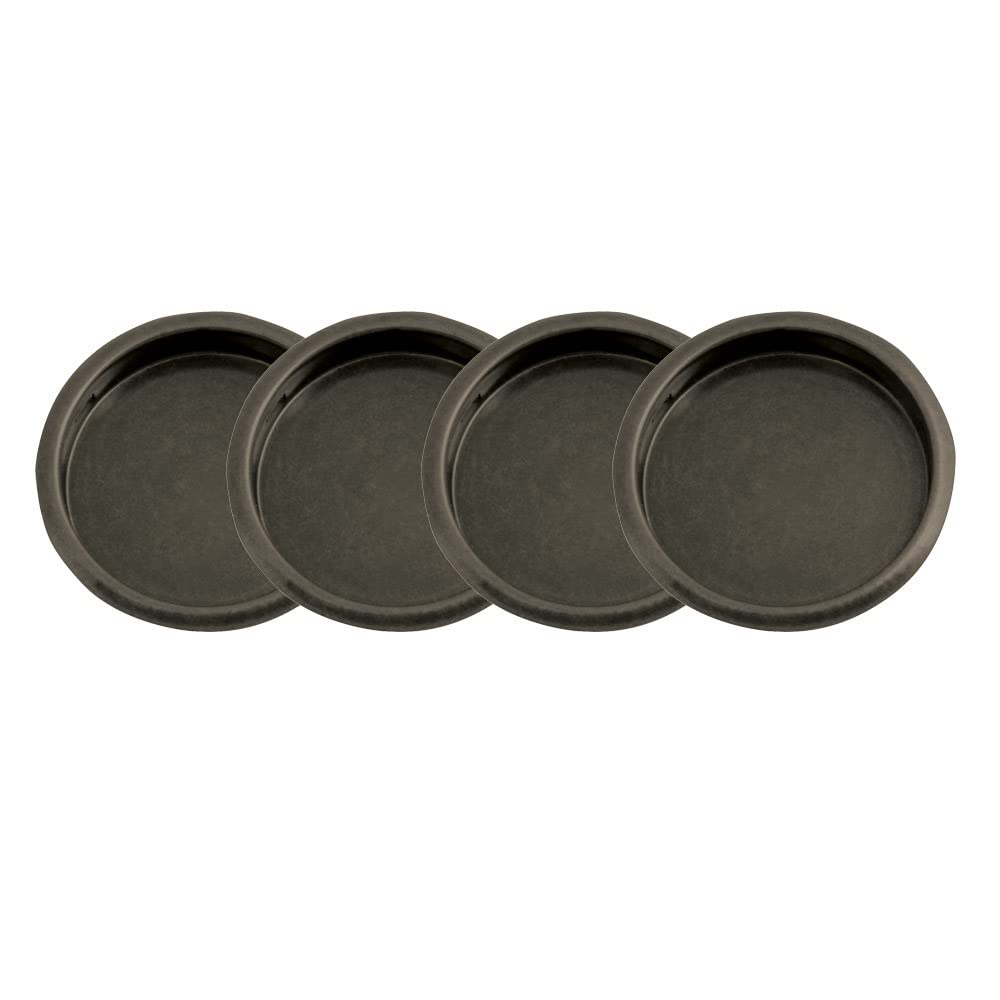 Design House 4-Pack 2.12" Sliding Closet Door Finger Pulls, Oil Rubbed Bronze
