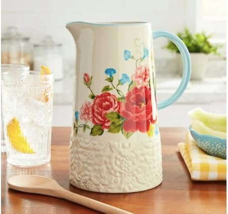 The Pioneer Woman Sweet Rose White 2.1-Quart Pitcher