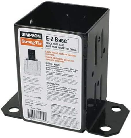 Simpson Strong-Tie 12 Gauge 4 X 4 Powder Coated Black E-Z Post Base