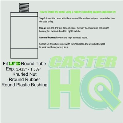 CasterHQ - 3 INCH Caster Wheel Set for Commercial Kitchen PREP Tables, Total Locking CASTERS
