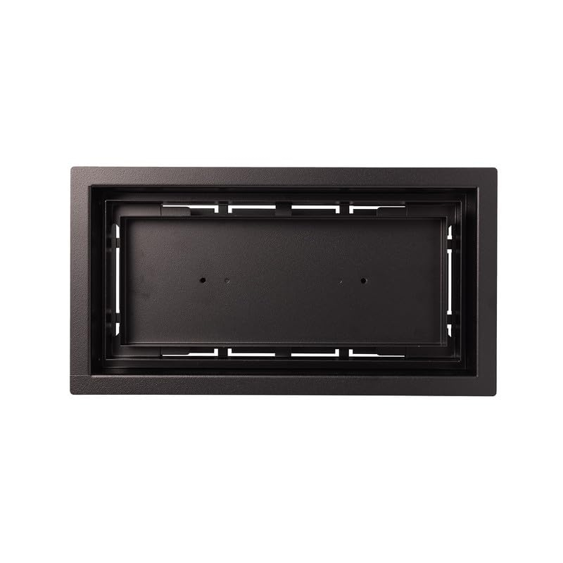 Modern OG Framed Floor Vent Cover 4x10 Inch, Steel Air Vent Register, Adjustable Air Flow, Luxe+, AC Heat HVAC Vent Cover Air Register, Black