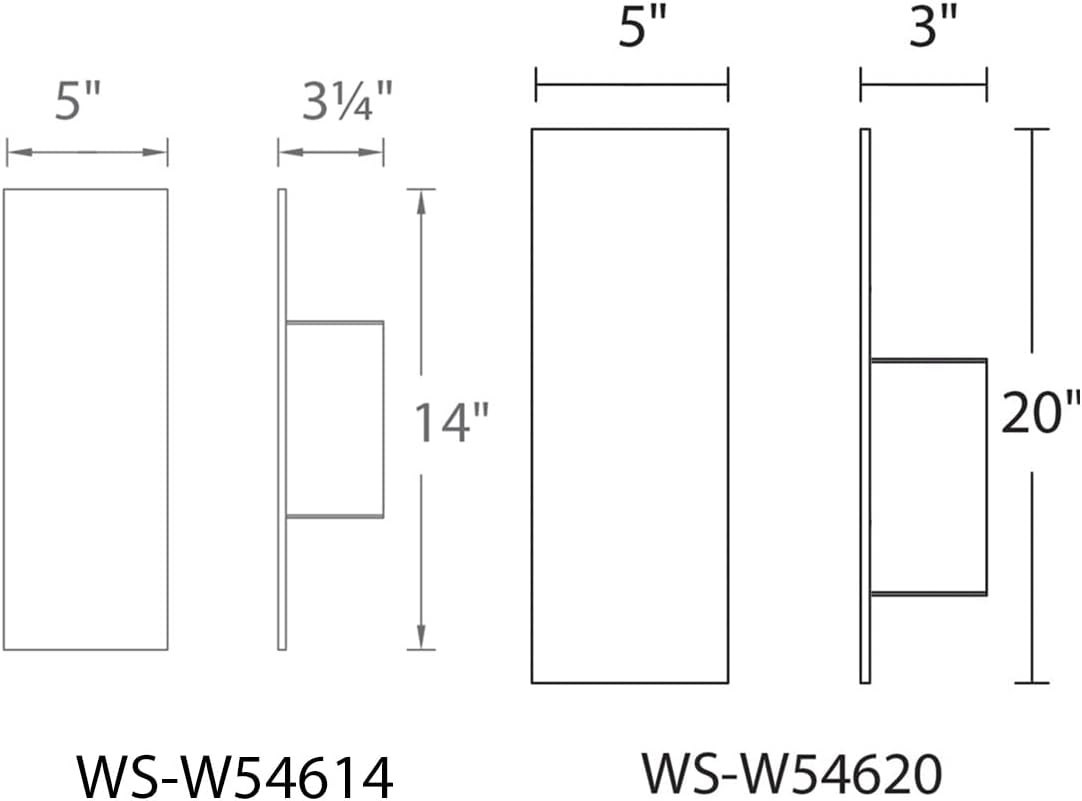 WAC Lighting Icon 20" 2-Light Aluminum Indoor and Outdoor Wall Light in Bronze
