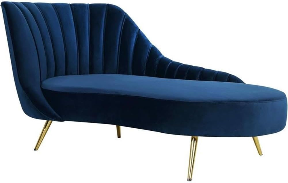 Meridian Furniture Margo Navy Velvet Chaise