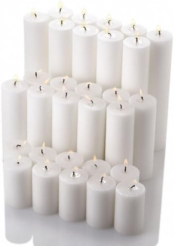 Richland® Pillar Candles White Set of 30