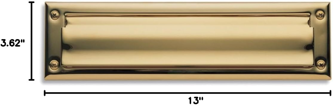 13 in x 3.6 in Brass Mail Slot