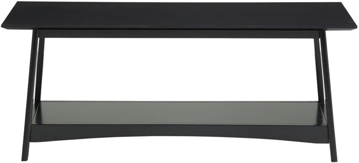Convenience Concepts Alpine Coffee Table with Shelf, Black
