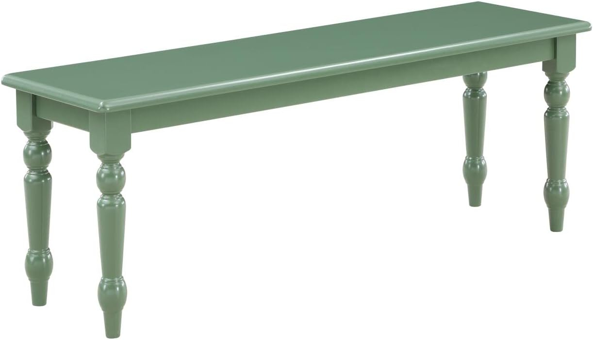 Boraam Wood Carolina Rubberwood Dining Bench - Equestrian Green Finish