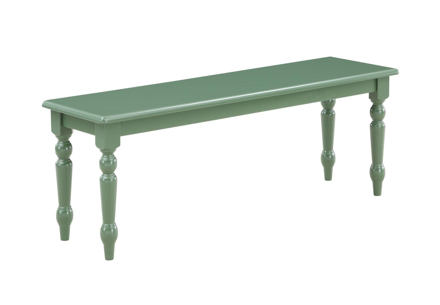 Boraam Wood Carolina Rubberwood Dining Bench - Equestrian Green Finish