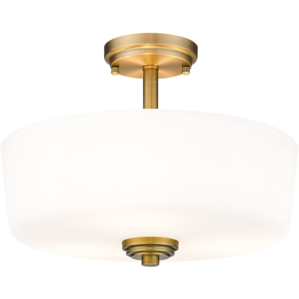 Z-Lite 220SF3-HBR Arlington 15 Inch Flush Mount Ceiling Light, Brass