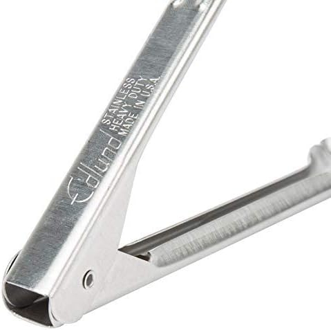 12" Silver Stainless Steel Heavy Duty Scallop Kitchen Tongs