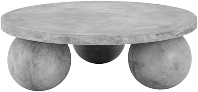 Dani Round Coffee Table Medium In Light Grey Concrete