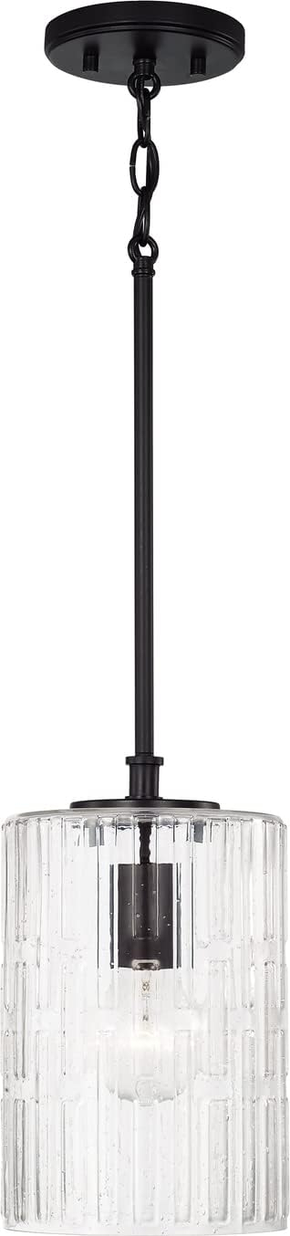 1 Light Pendant-Matte Black Finish Capital Lighting 341311Mb