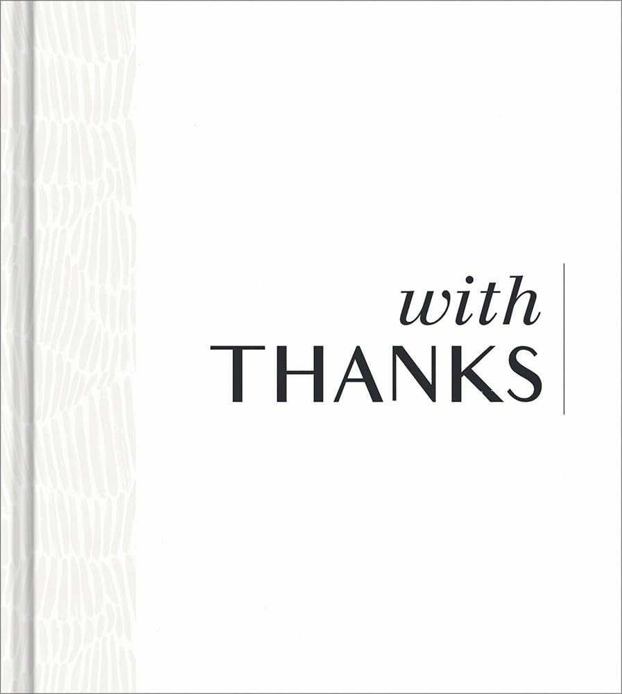 Elegant White Hardcover Self-Help Gratitude Book