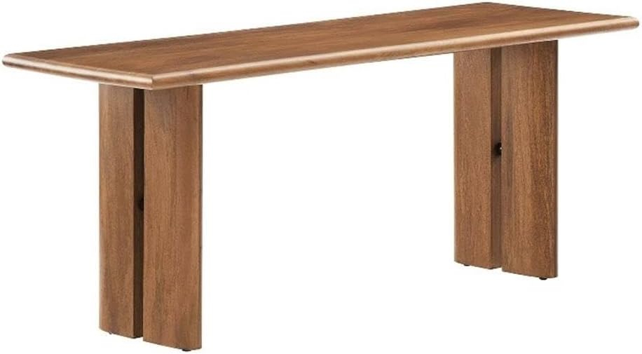 Modway Amistad 46" Solid Wood Bench, Walnut