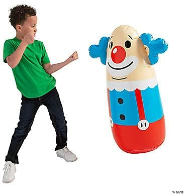 3-Foot Tall Inflatable Vinyl Clown Punching Bag for Kids
