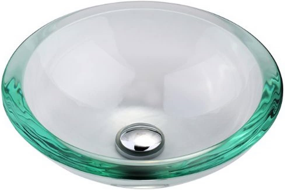 KRAUS 34 mm Thick Glass Vessel Sink in Clear