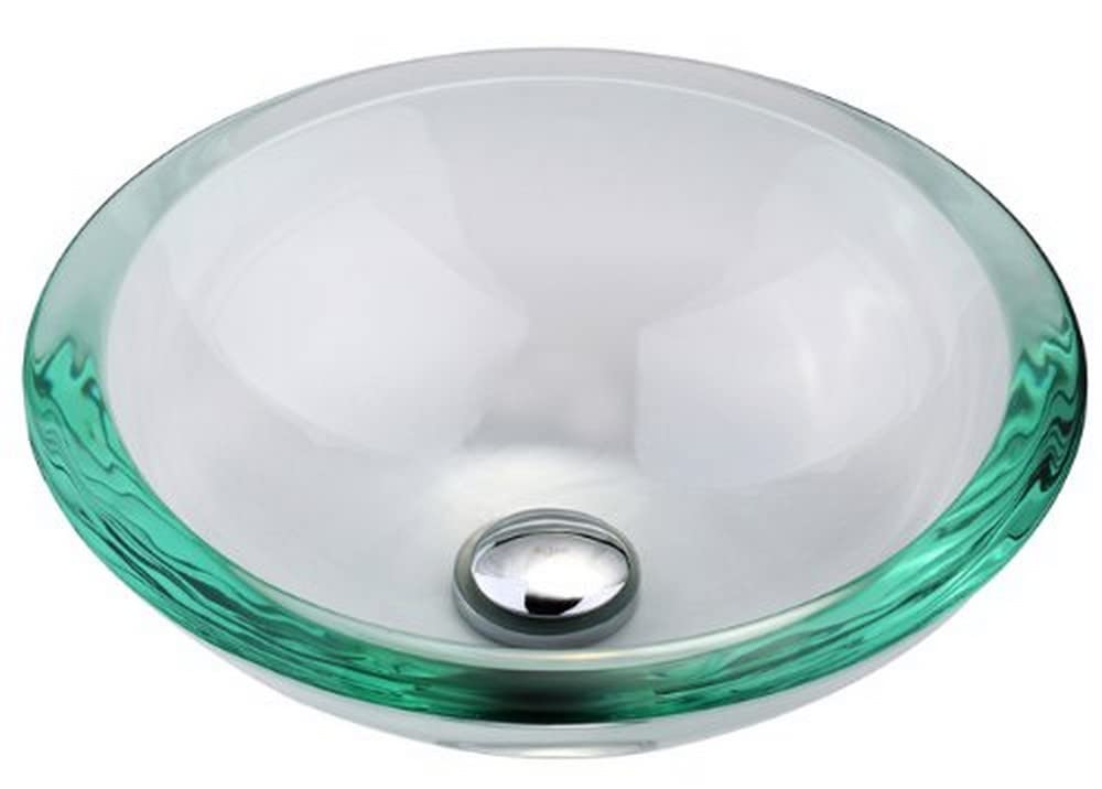 KRAUS 34 mm Thick Glass Vessel Sink in Clear