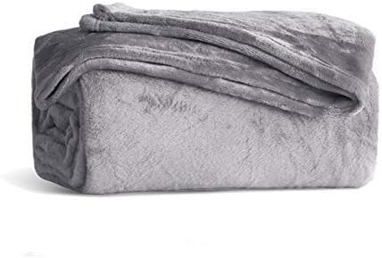 KMUSET Kids Blanket for Boys Girls 30x40 inches, Soft Cozy Fuzzy Swaddle Throw Blanket, Small Fleece Blanket for Crib Stroller, Grey