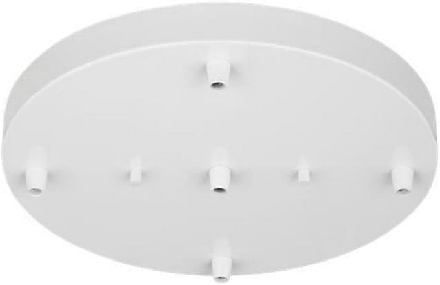 Generation Lighting 7449405-15 Hanging Globe Five Light Cluster Canopy, White Finish