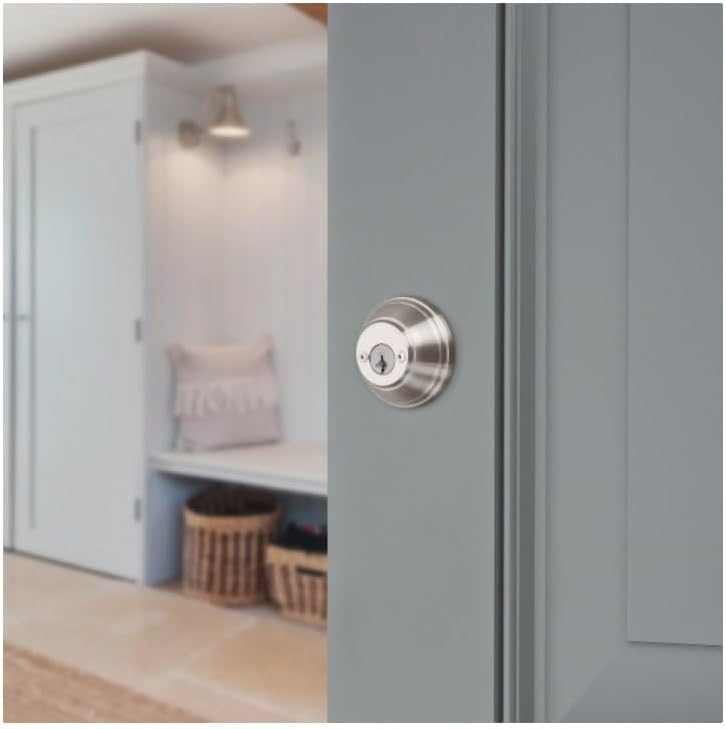 385 Round Double Cylinder Deadbolt Featuring SmartKey in Venetian Bronze