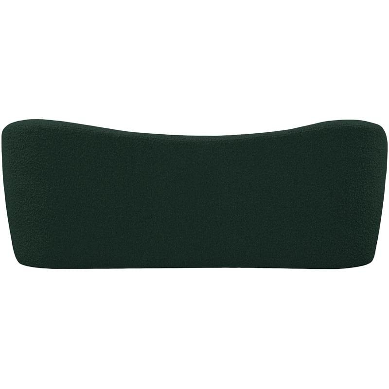 Meridian Furniture Flair Green Boucle Fabric Bench