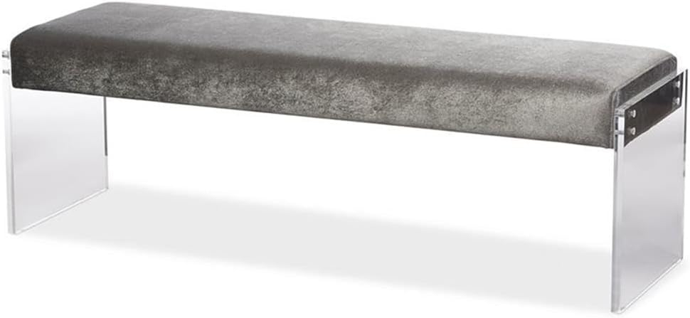 Polyester Blend Upholstered Bench