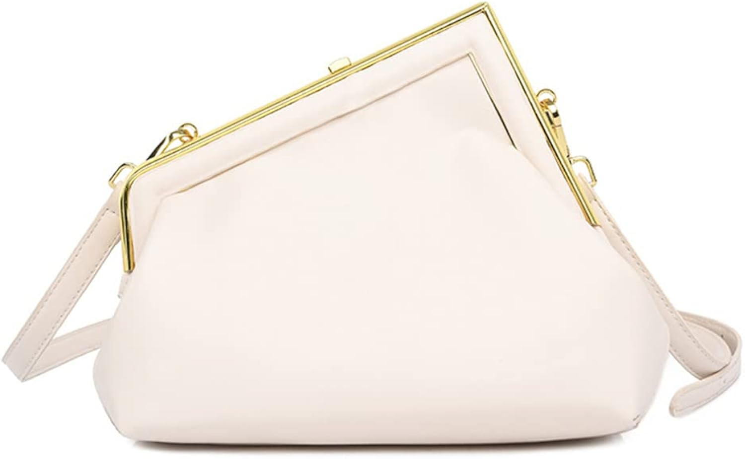 Women Shoulder Bags Crossbody Bag PU Leather Hobo Handbags Clutch Purse with Metal Clasp Closure