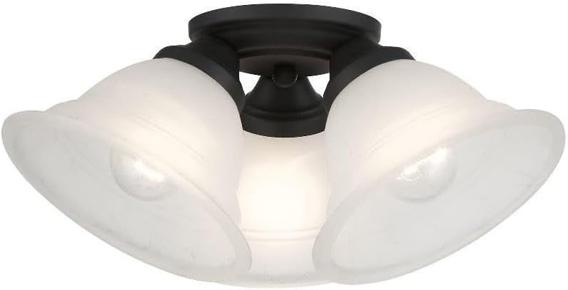 Livex Lighting Wynnewood 3 - Light Flush Mount in  Black