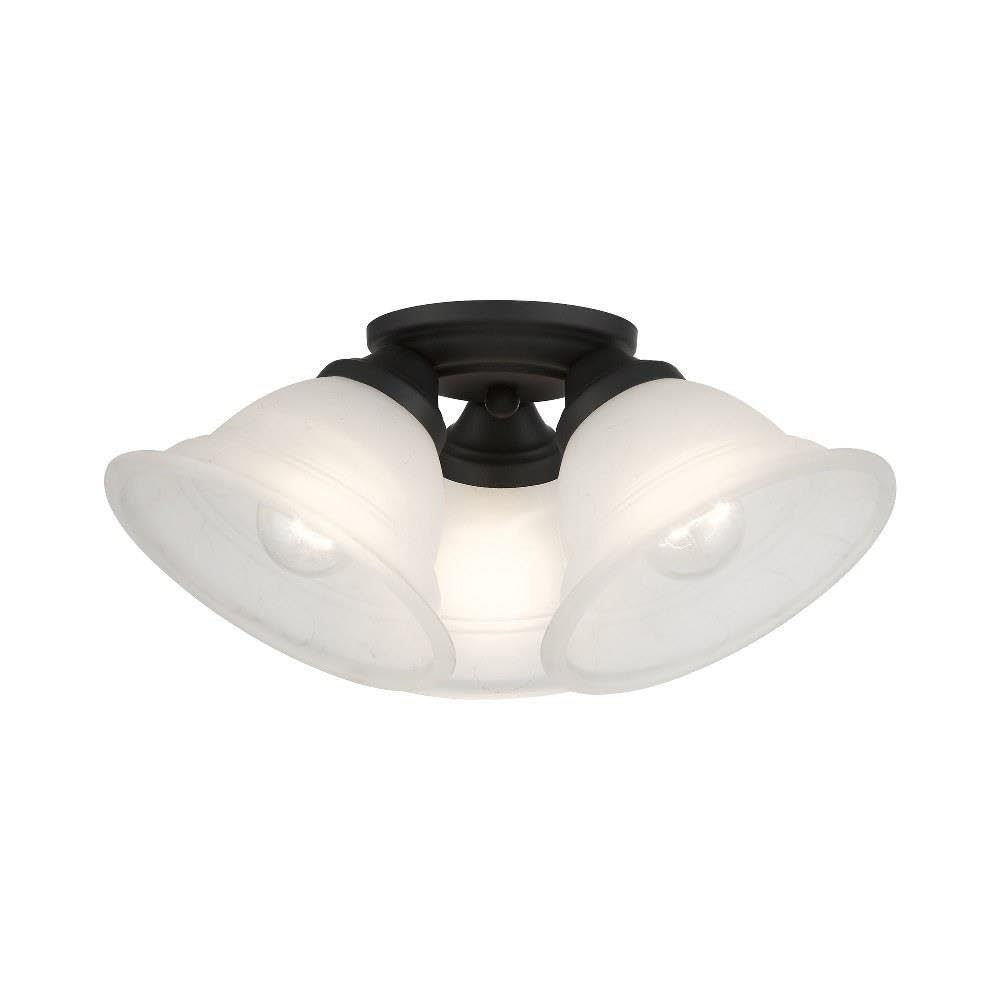 Livex Lighting Wynnewood 3 - Light Flush Mount in  Black