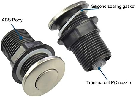 Sink Top Air Switch Kit, Garbage Disposal Air Switch Sink Top Button Single Outlet Single Control for Dishwasher