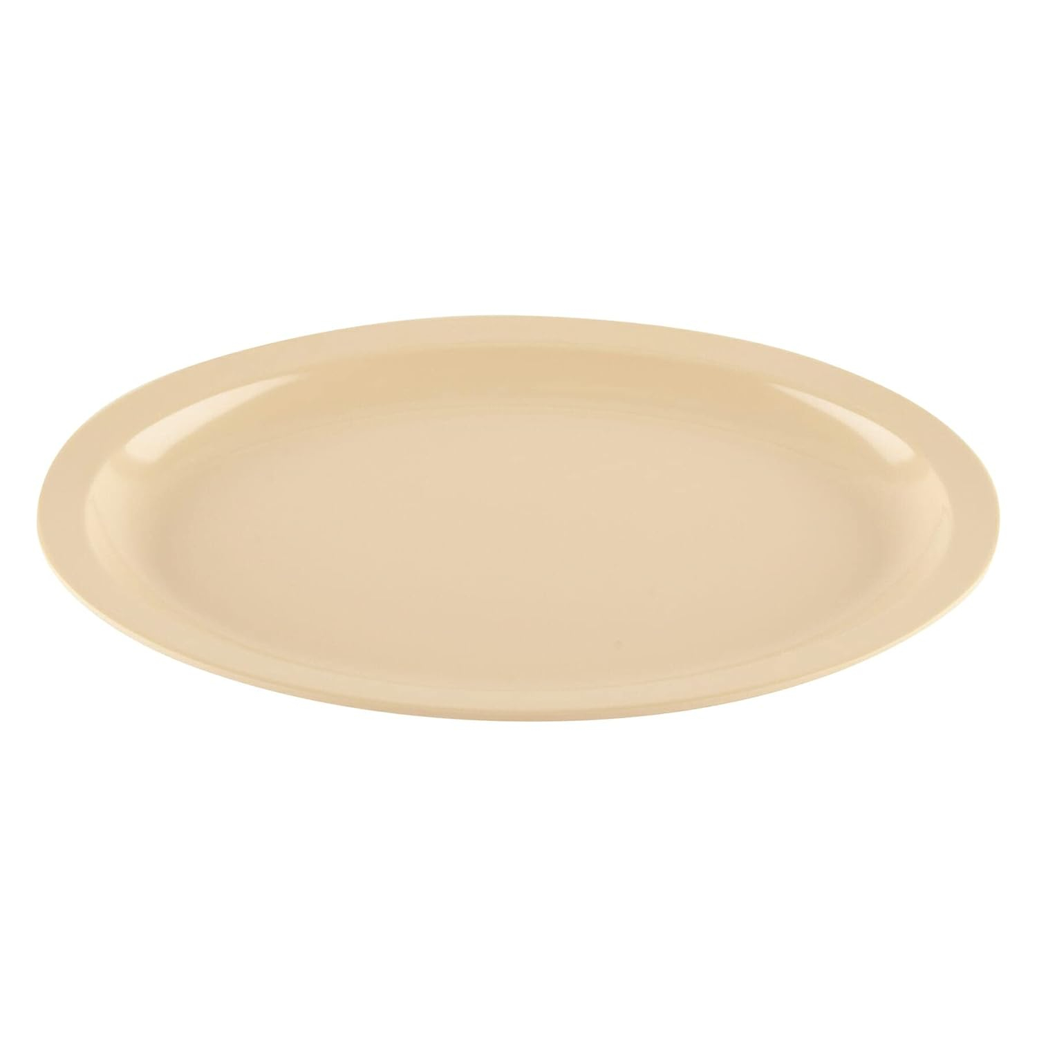 G.E.T. Melamine Plastic Oval Serving / Dinner Platter, 13.25" x 9.75", Tan (Set of 12)